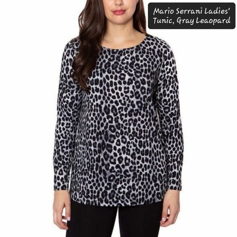 Mario Serrani Ladies' Tunic, Gray Leopard